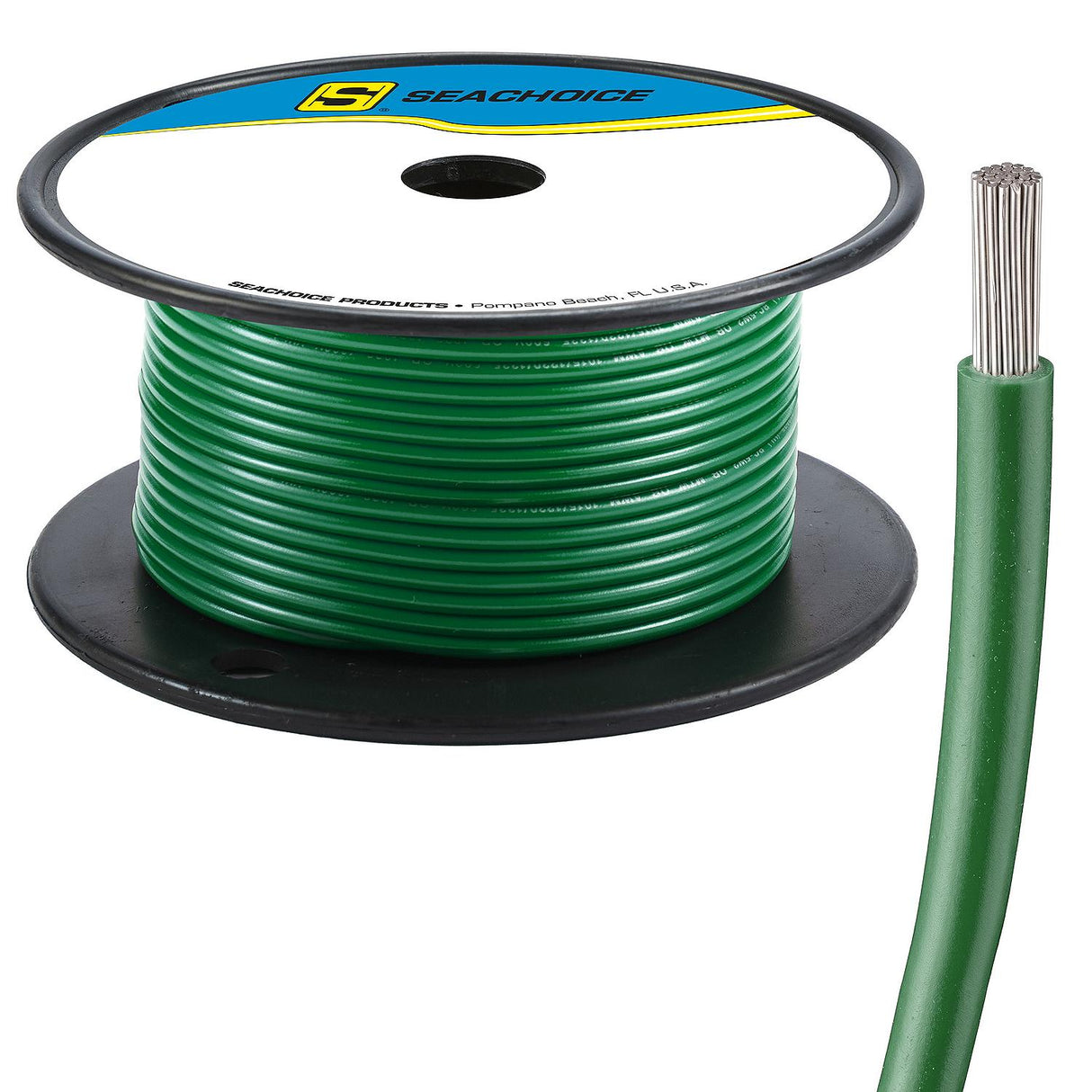 Seachoice 63128 Tinned Copper Marine Wire, 16 AWG, Green, 100' - 16TC-GREEN-100 - official Seachoice product image 3