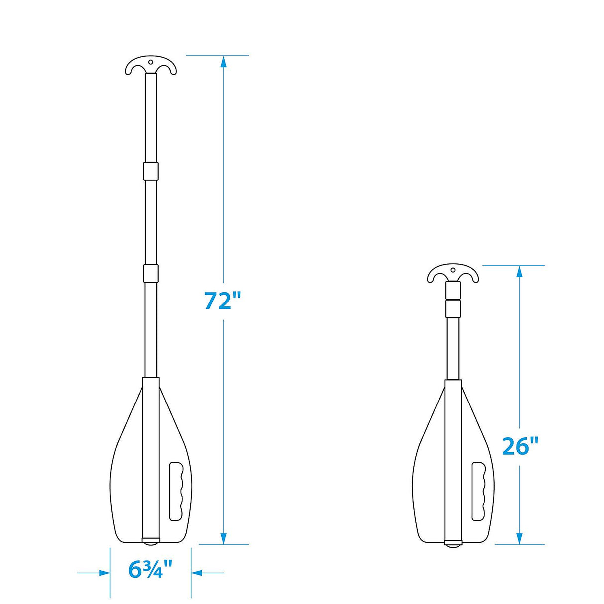 Seachoice Emergency Multi-Purpose Telescoping Boat Hook and Paddle, Orange, 26-72 In. - 71080 - official Seachoice product image 5