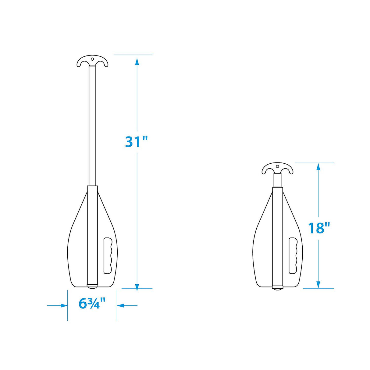 Seachoice 71090 Emergency Multi-Purpose Telescoping Boat Hook and Paddle, Orange, 18-31 In. - 71090 - official Seachoice product image 5
