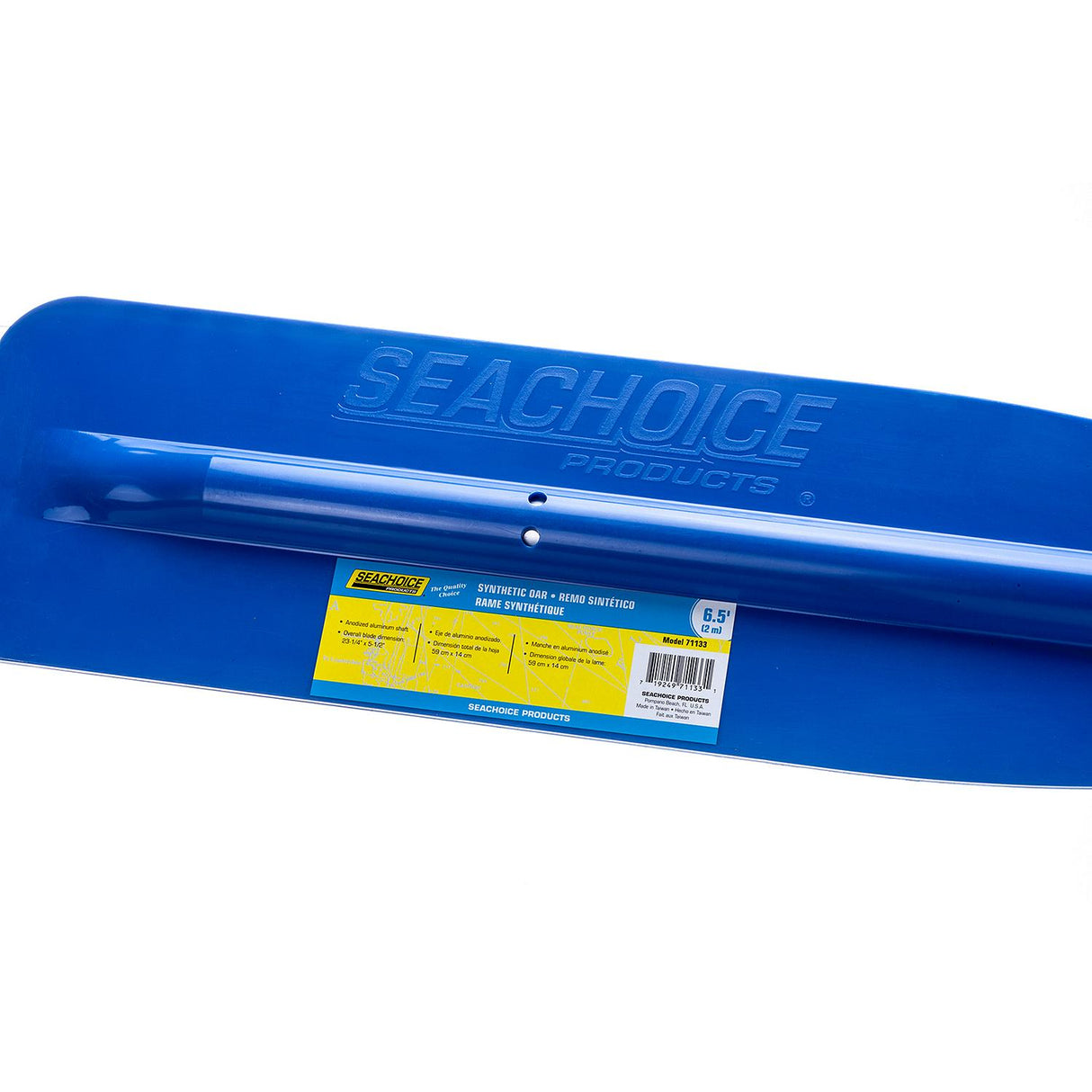 Seachoice 6.5 Ft. Synthetic Paddle, 1-3/8 in. Diameter Anodized Aluminum Shaft, 23-1/4 in. X 5-1/2 in. Blade, Blue - 71133 - official Seachoice product image 5