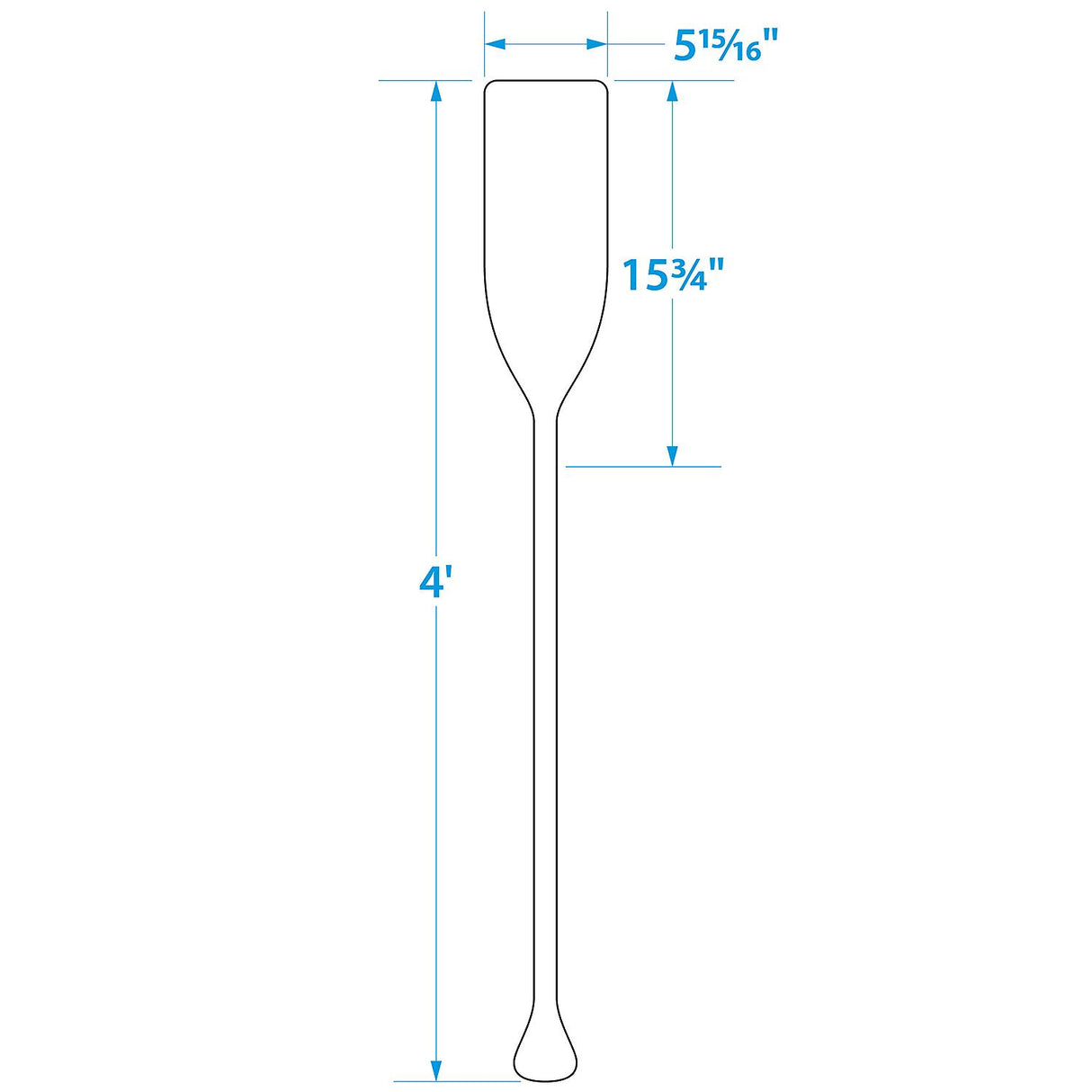 Seachoice 71143 4 Ft. Wood Paddle, New Zealand Pine Construction, 15-3/4 In. X 5-7/8 In. Blade, Wide Top Hand Grip, Clear Finish - 71143 - official Seachoice product image 3