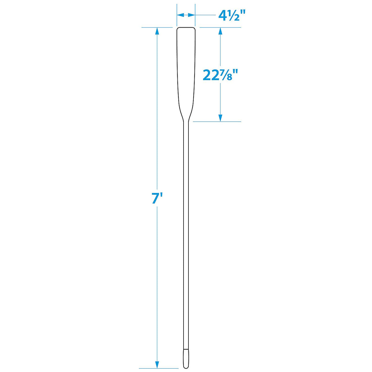 Seachoice 71157 7 Ft. Wood Oar, New Zealand Pine Construction, 21-1/4 In. X 4-5/16 In. Blade, Comfort Grip, Clear Finish - 71157 - official Seachoice product image 8