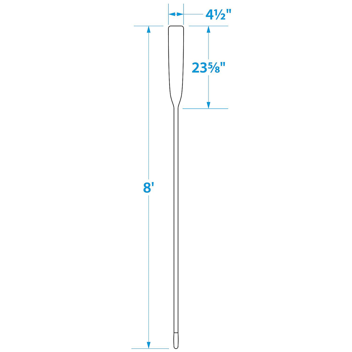 Seachoice 71158 8 Ft. Wood Oar, New Zealand Pine Construction, 21-1/4 in. X 4-5/16 in. Blade, Comfort Grip, Clear Finish - 71158 - official Seachoice product image 6