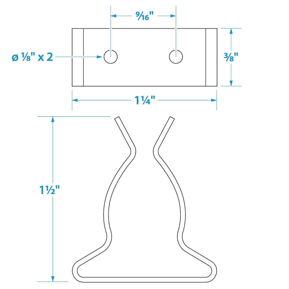 Seachoice Spring Clamps, Pack of 2, Polished Stainless Steel, 5/8-1.25 In. - 50-72011 - official Seachoice product image 3
