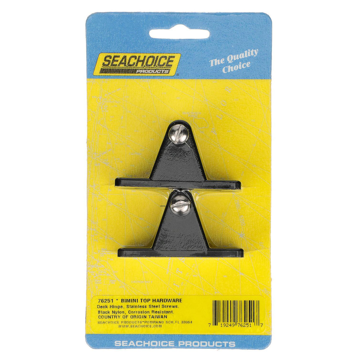 Seachoice Deck Hinge for Bimini Top, Black Nylon, Pack of 2 - 50-76251 - official Seachoice product image 3