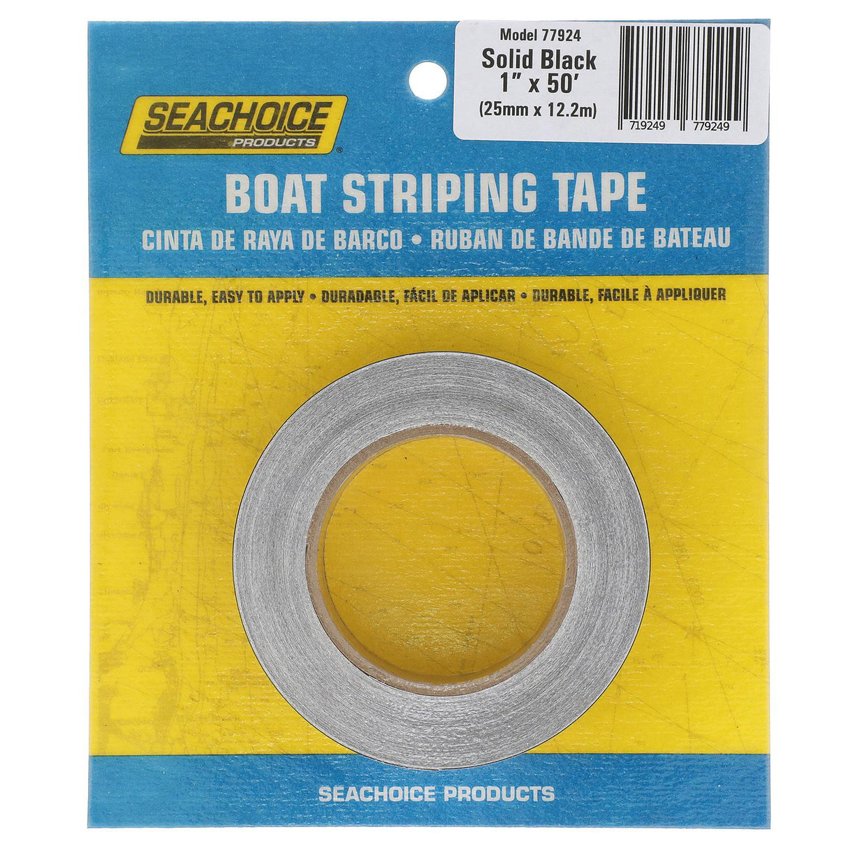 Seachoice Self-Adhesive Boat Striping Tape, 3 Mil Vinyl, 1 in. X 50 Ft., Black - 77924 - official Seachoice product image 3
