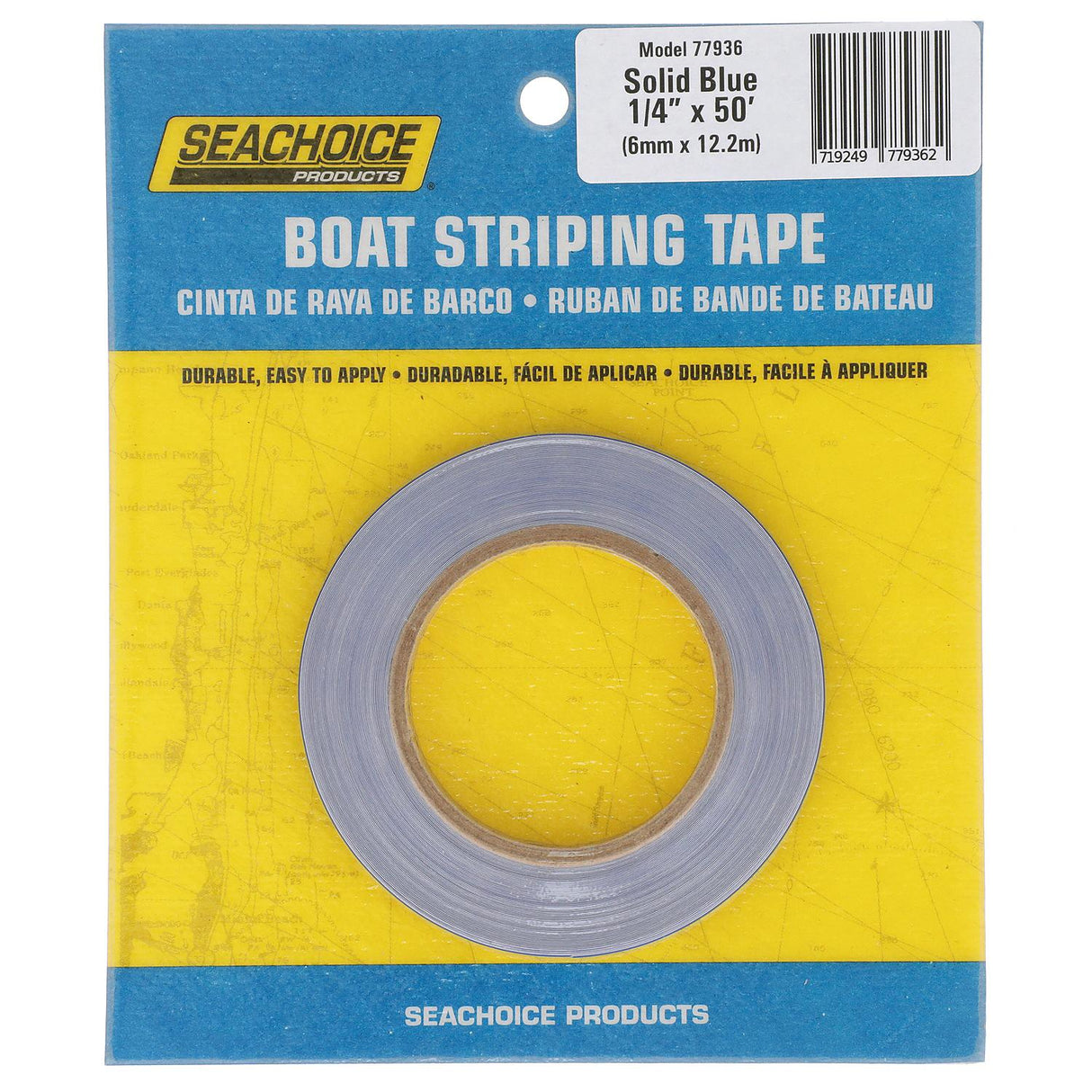 Seachoice Self-Adhesive Boat Striping Tape, 3 Mil Vinyl, 1/4 in. X 50 Ft., Blue - 77936 - official Seachoice product image 3