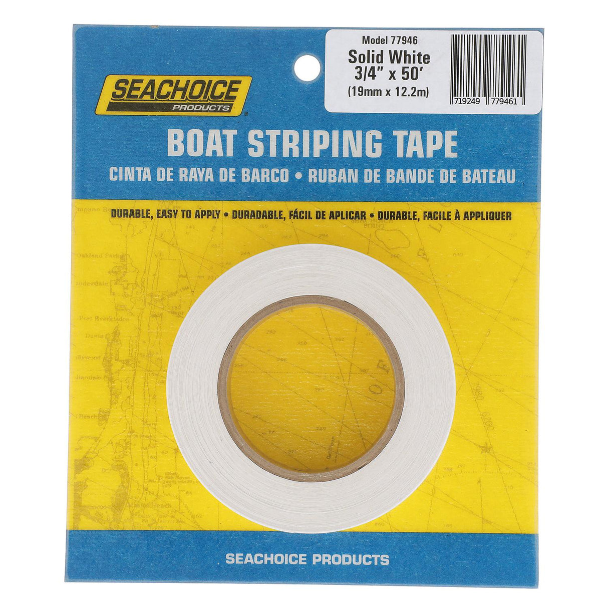 Seachoice Self-Adhesive Boat Striping Tape, 3 Mil Vinyl, 3/4 in. X 50 Ft., White - 77946 - official Seachoice product image 8