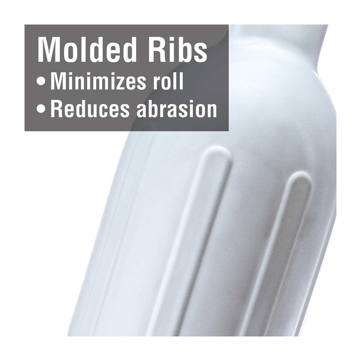 Seachoice Twin Eye Ribbed Boat Fender, White, 8-1/2 In. X 27 In. - DE79271S - official Seachoice product image 3