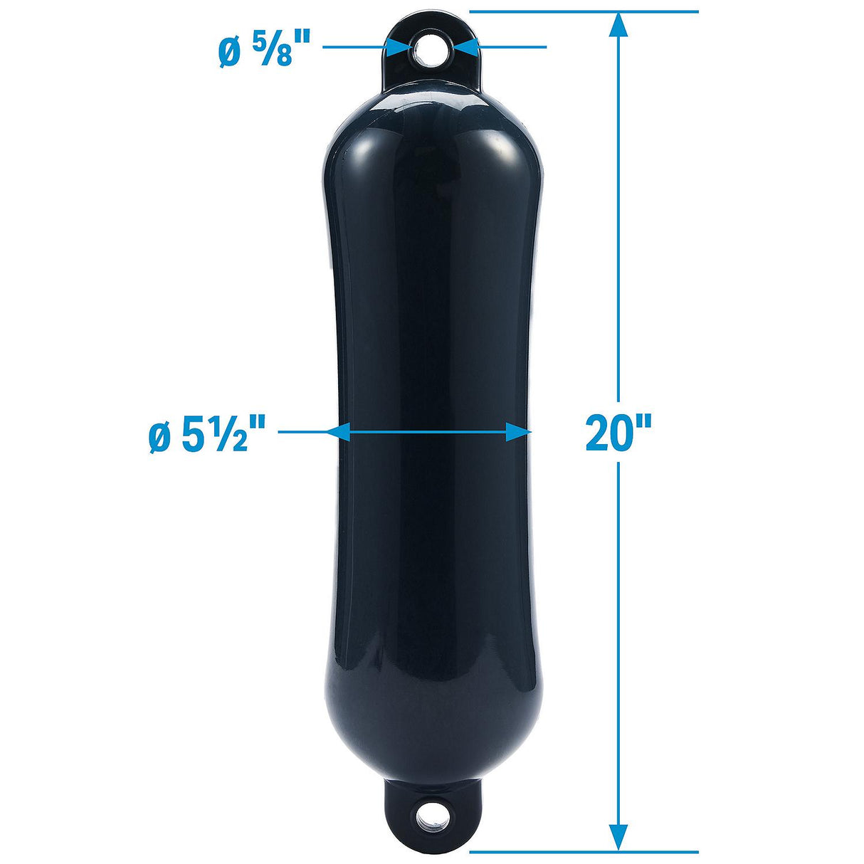 Seachoice 79083 Twin Eye Smooth Fender Blue, 5.5" x 20" - DE74202S - official Seachoice product image 5