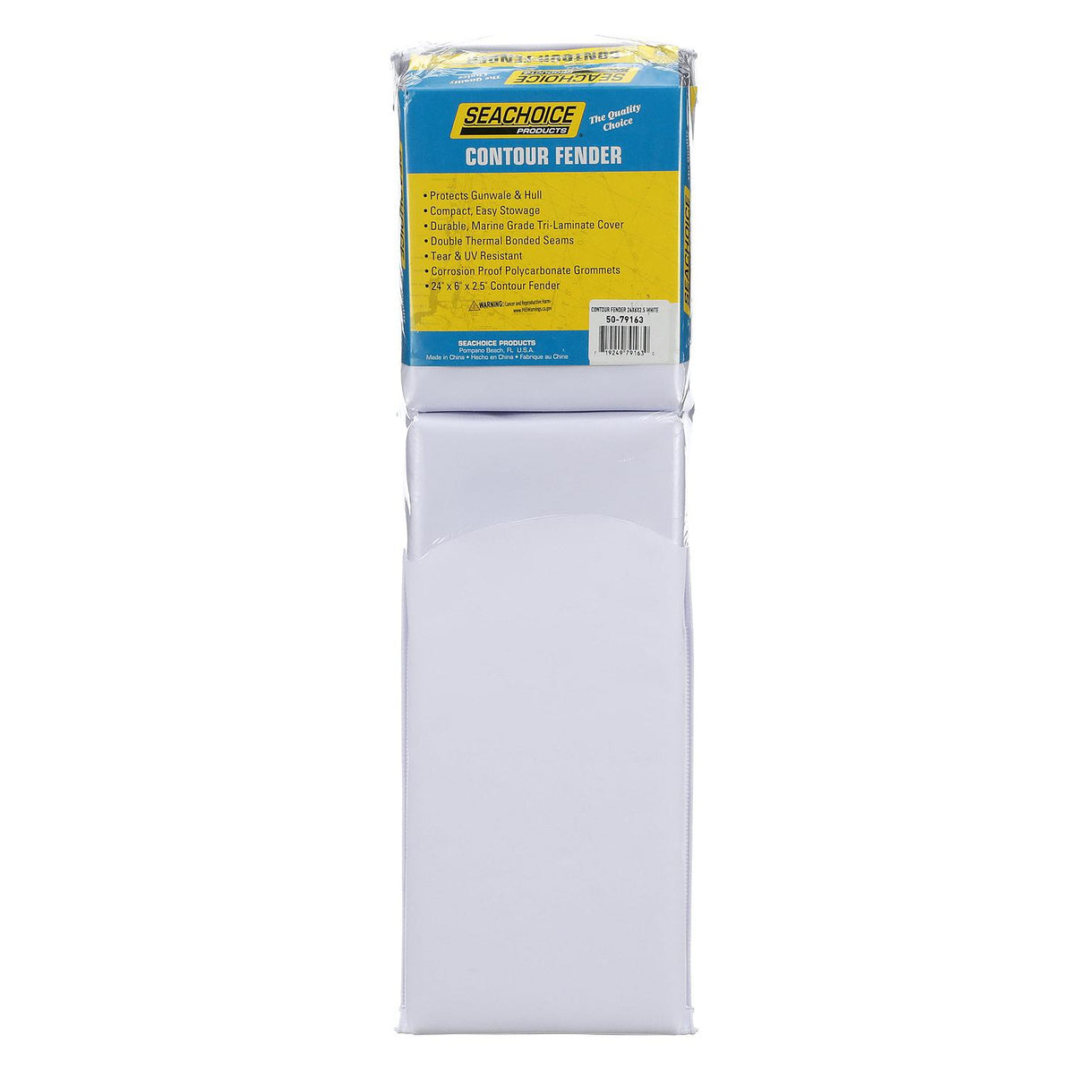 Seachoice 79163 Contour Fender Dock Bumper, 24 in. X 6 in., White - DE53421S