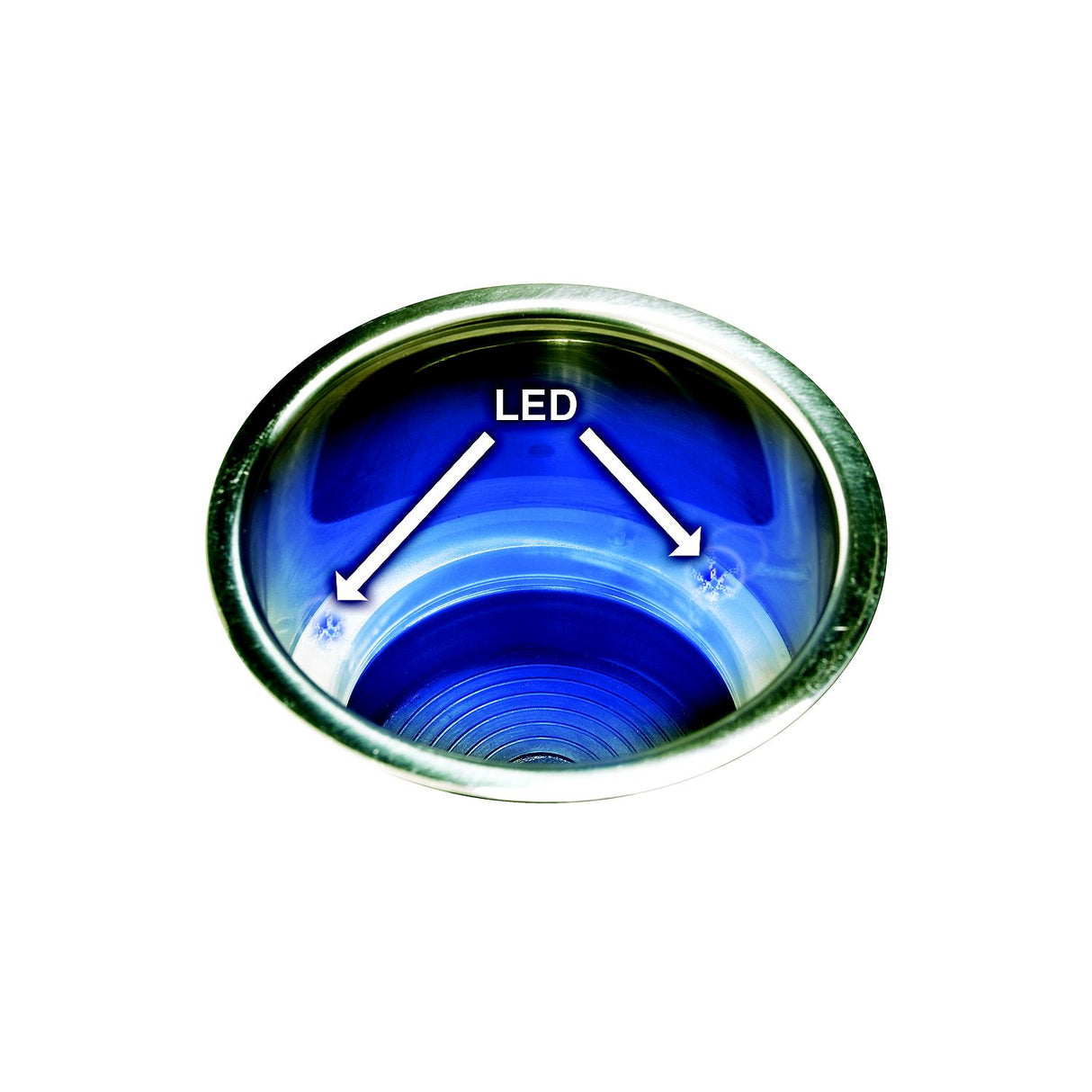 Seachoice 79371 Boat Drink Holder, Recessed, Blue LED, Stainless Steel - 79371 - official Seachoice product image 9
