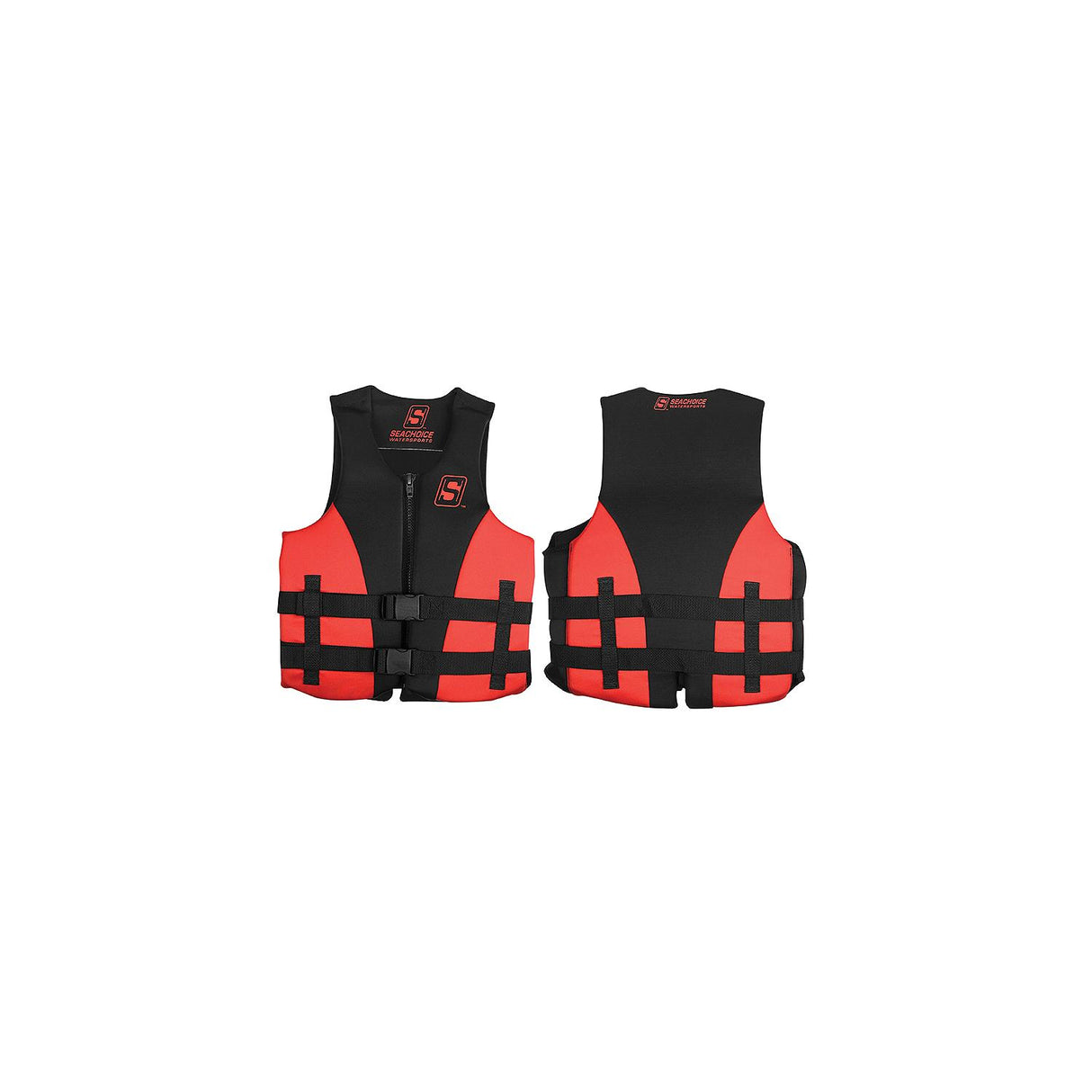 Seachoice 85106 Evoprene Multi-Sport Life Jacket - Adult L - Red/Black, Fits Chest 36-40 in, USCG Level 70 - 85106