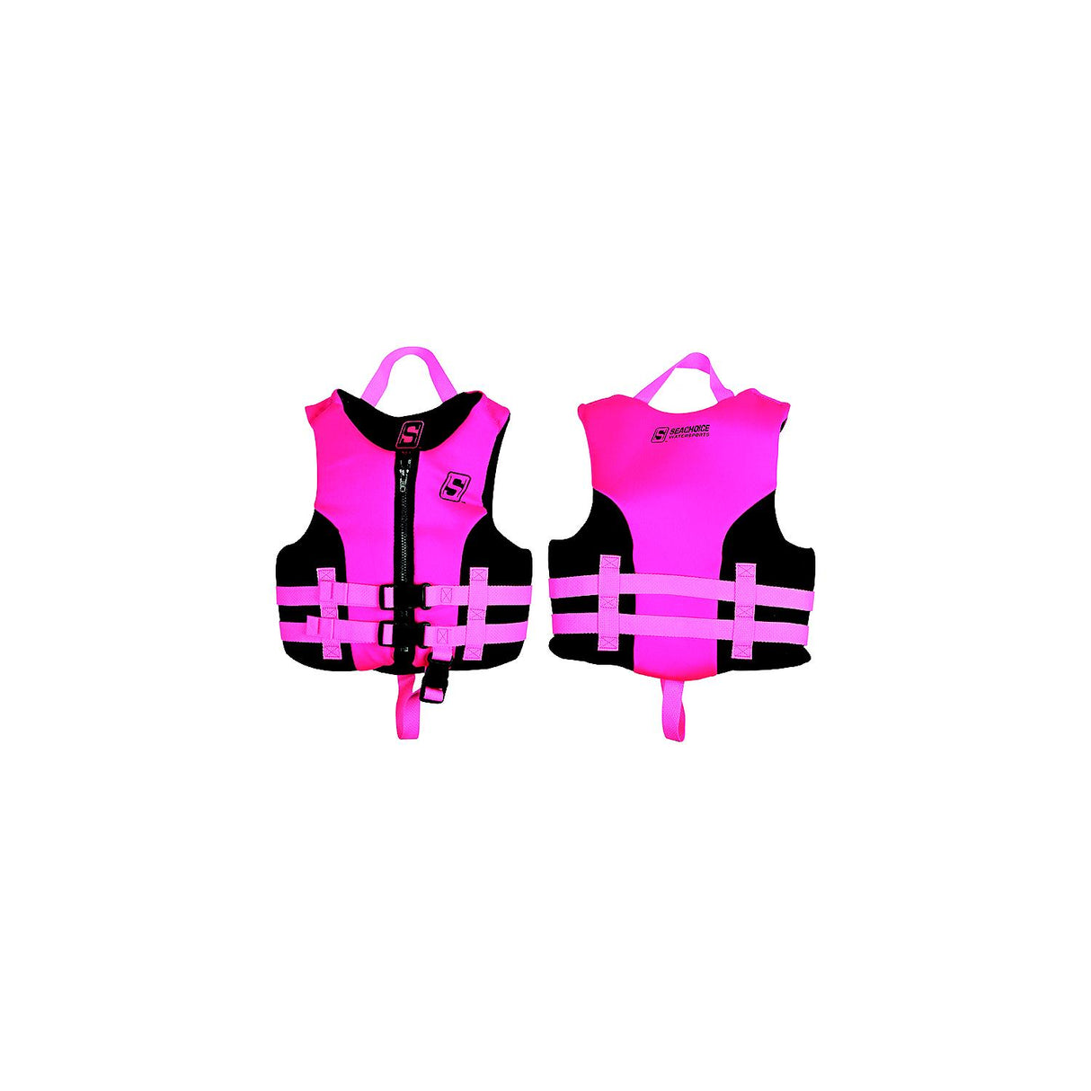Seachoice 85111 Evoprene Multi-Sport Life Jacket - Child - Pink/Black, USCG Level 70 - 85111