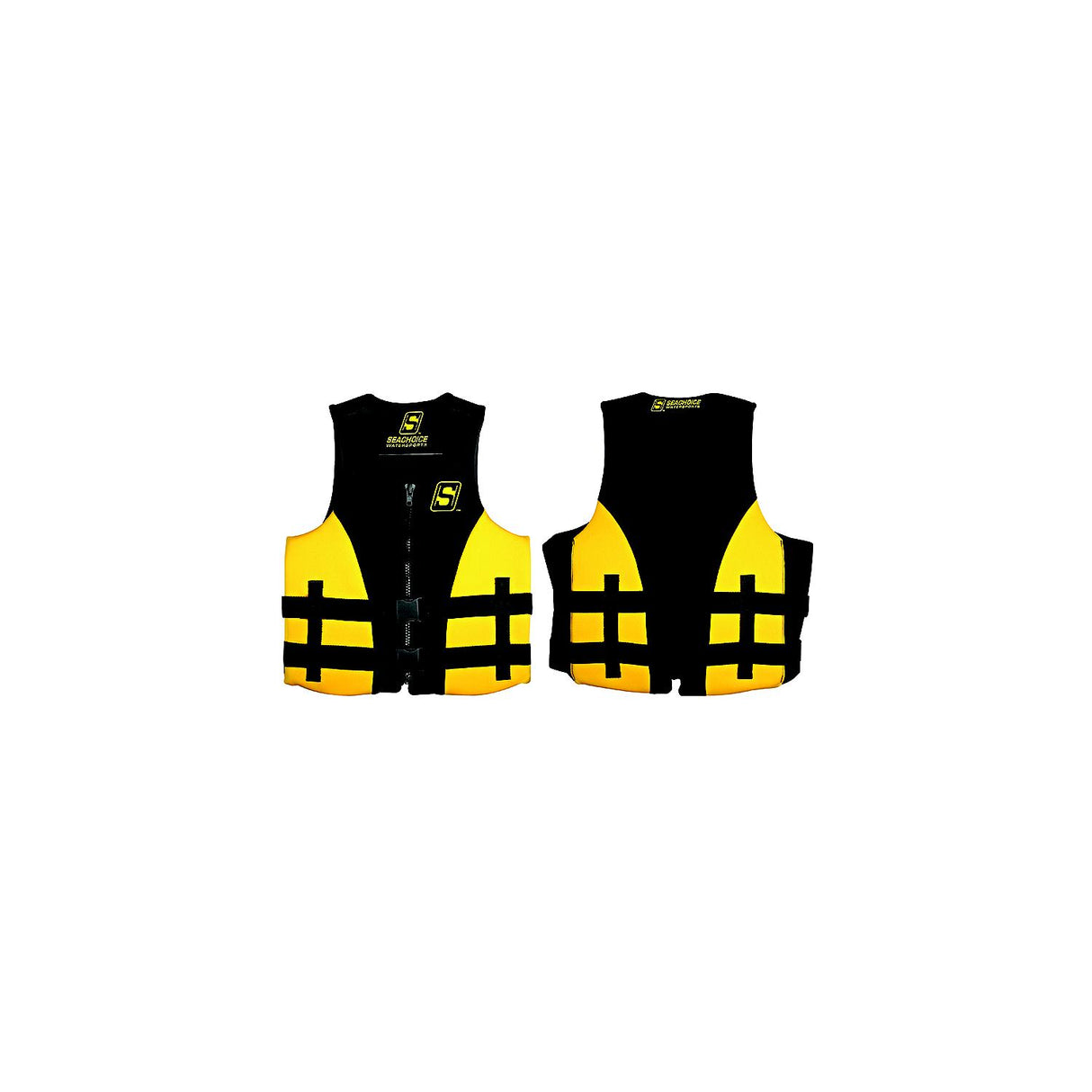 Seachoice 85124 Evoprene Multi-Sport Life Jacket - S- Yellow/Black, Fits Chest 30-33 in, USCG Level 70 - 85124