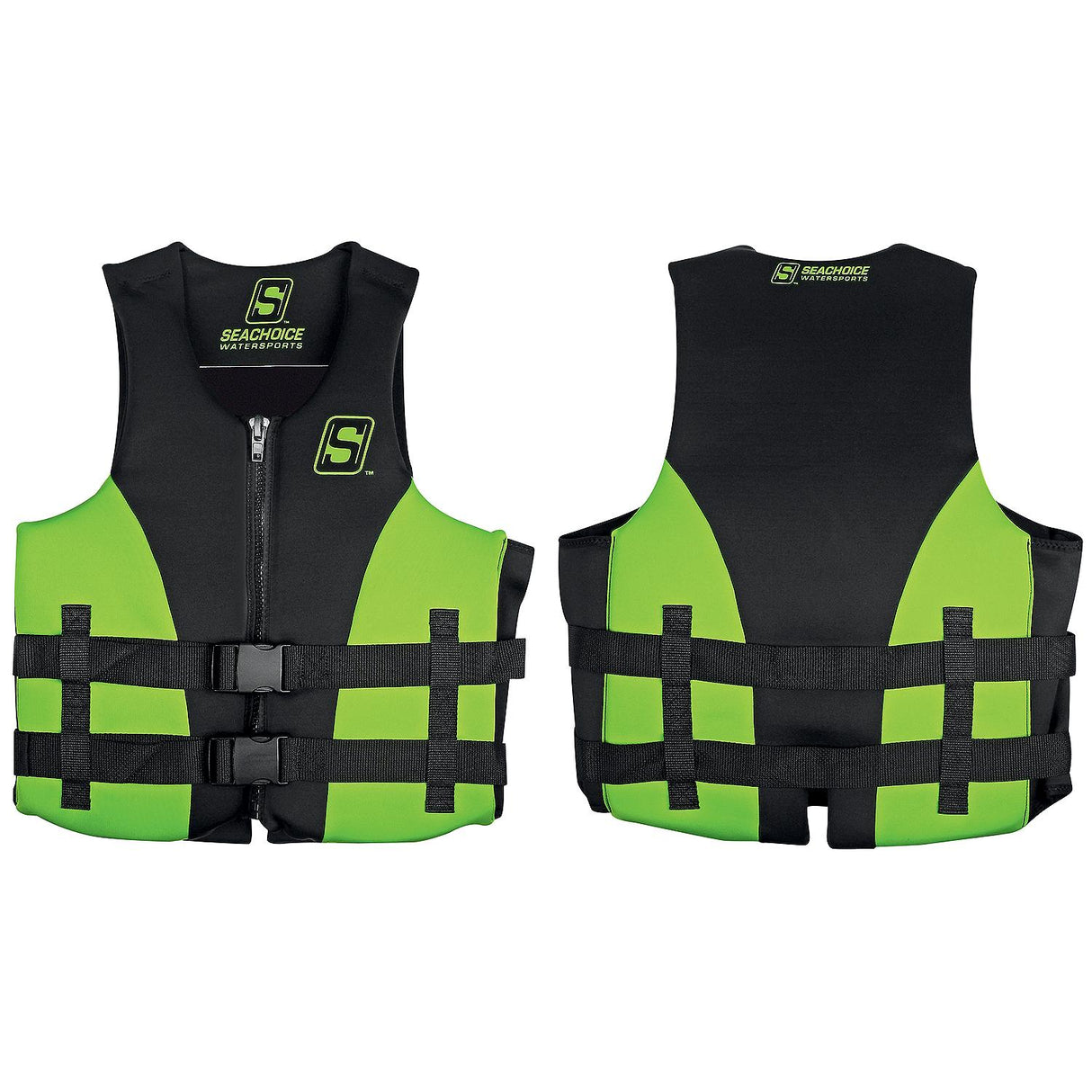 Seachoice 85148 Evoprene Multi-Sport Life Jacket - 2XL - Green/Black, Fits Chest 44-50 in, USCG Level 70 - 85148