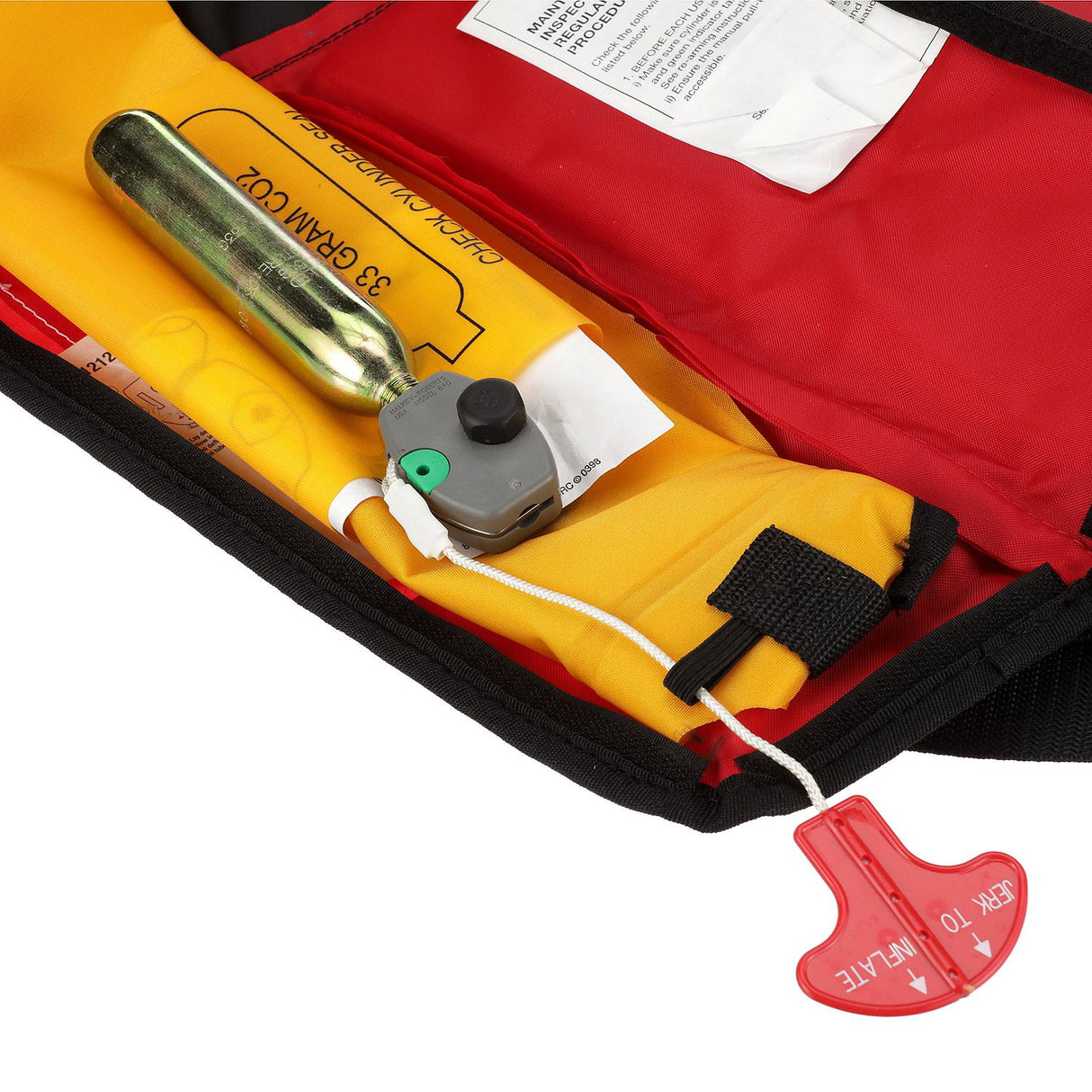 Seachoice Inflatable Personal Flotation Device (PFD), Low-Profile Life Vest, USCG Approved Type V, Adult Size, Red/Black - 1212-RED/BLK-85830 - official Seachoice product image 3