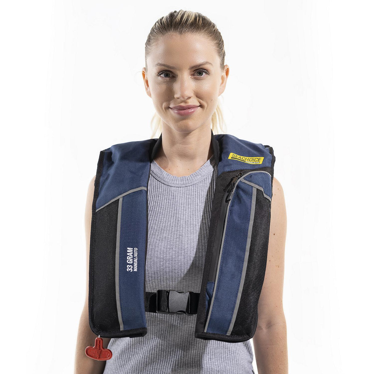 Seachoice 85863 Type V Premium Rip-Stop Inflatable PFD Adult Universal, Blue - 1214MA-BLUE - official Seachoice product image 3