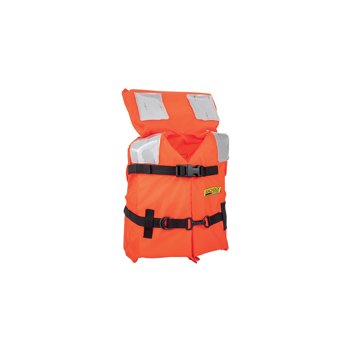 Seachoice 85941 Type I Commercial Offshore Jacket, Fluorescent Orange, Reflective Panels, Youth, Up to 90 Lbs. - 6100-85940-YTH - official Seachoice product image 4