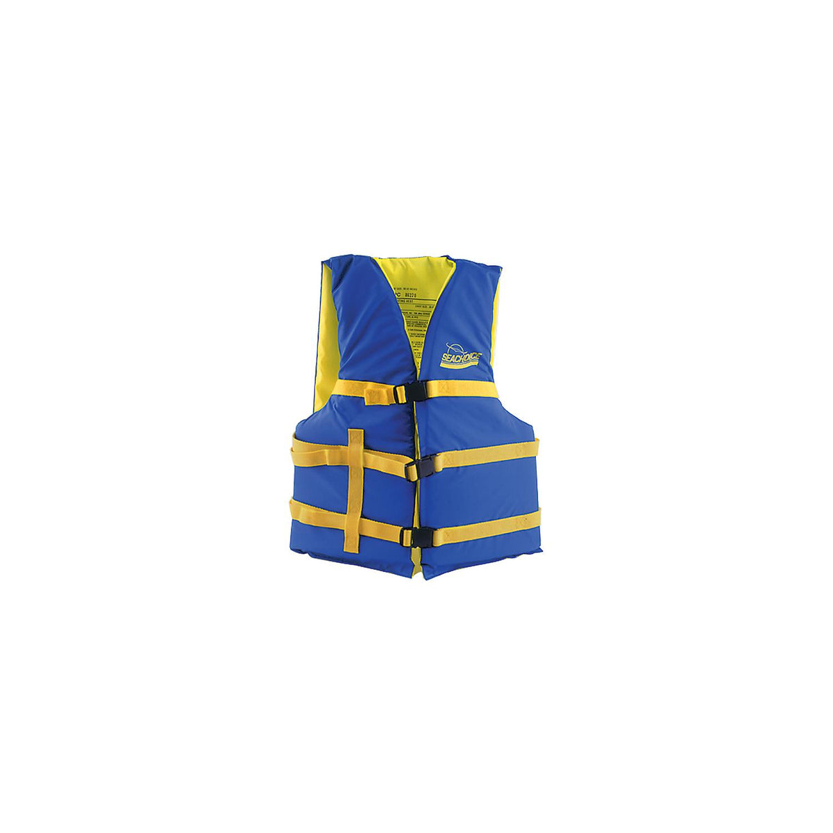 Seachoice Level 70 Life Jacket, Adjustable Boat Vest, Blue/Yellow, Universal Adult, Over 90 Lbs. - 86220 - official Seachoice product image 5