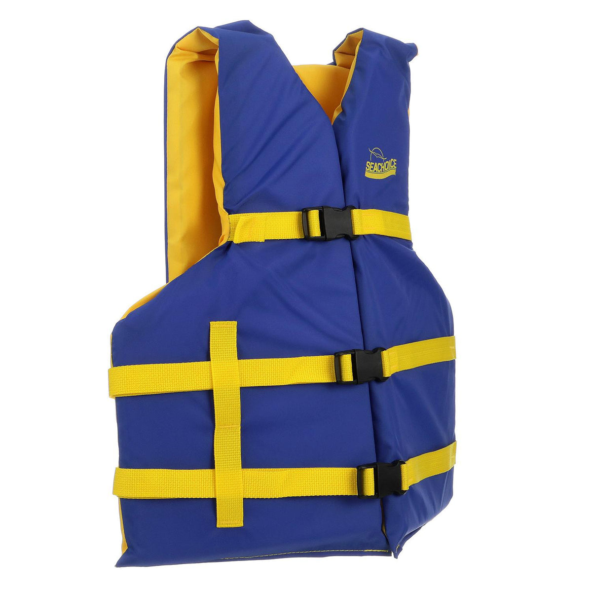 Seachoice Level 70 Life Jacket, Adjustable Boat Vest, Blue/Yellow, XL Adult, Over 90 Lbs. - 86240 - official Seachoice product image 3