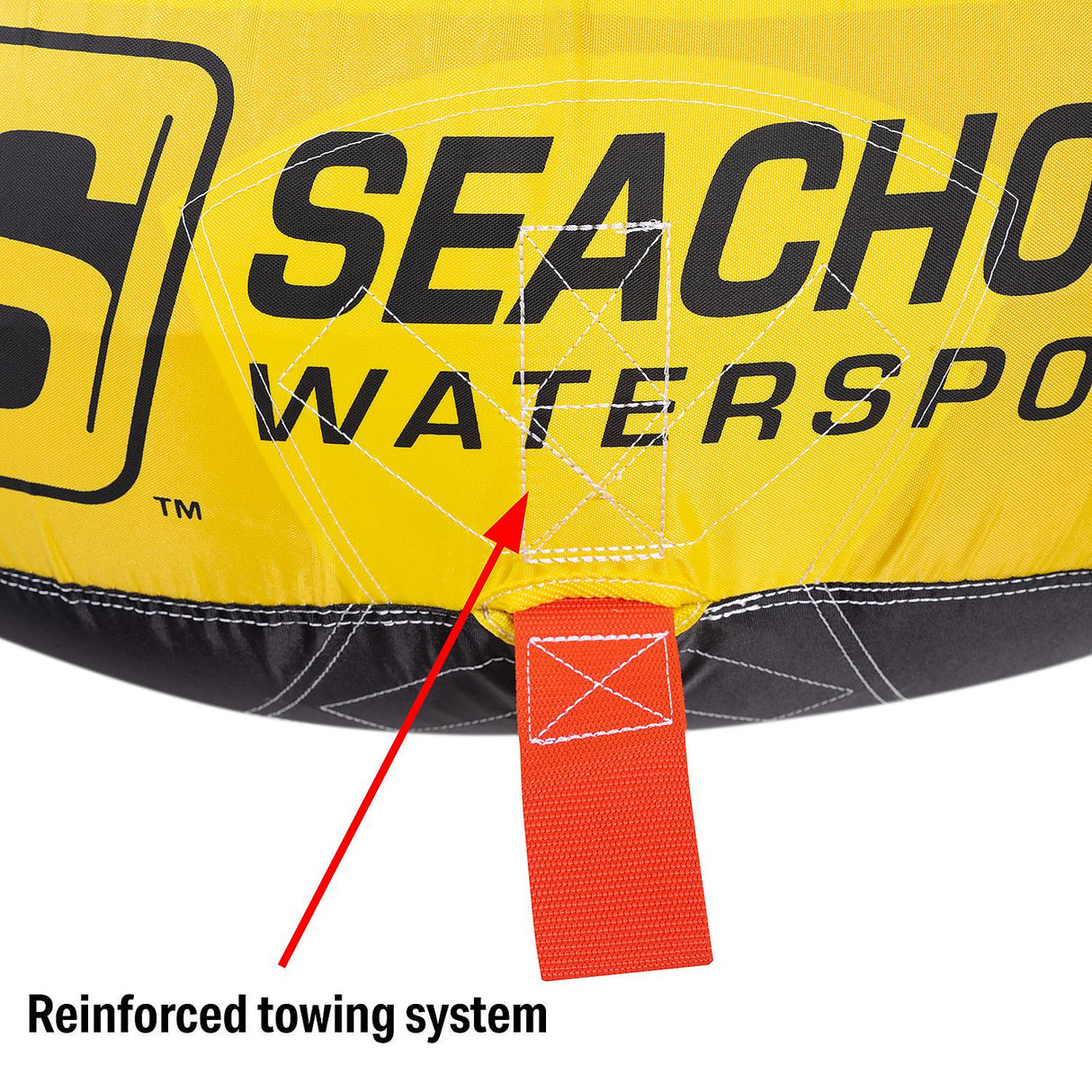 Seachoice 86901 Sea Serpent Towable Tube, Open Top Boat Tube w/ Reinforced Towing System, 1 Person, 50 In. X 48 In. - 50-86901 - official Seachoice product image 6