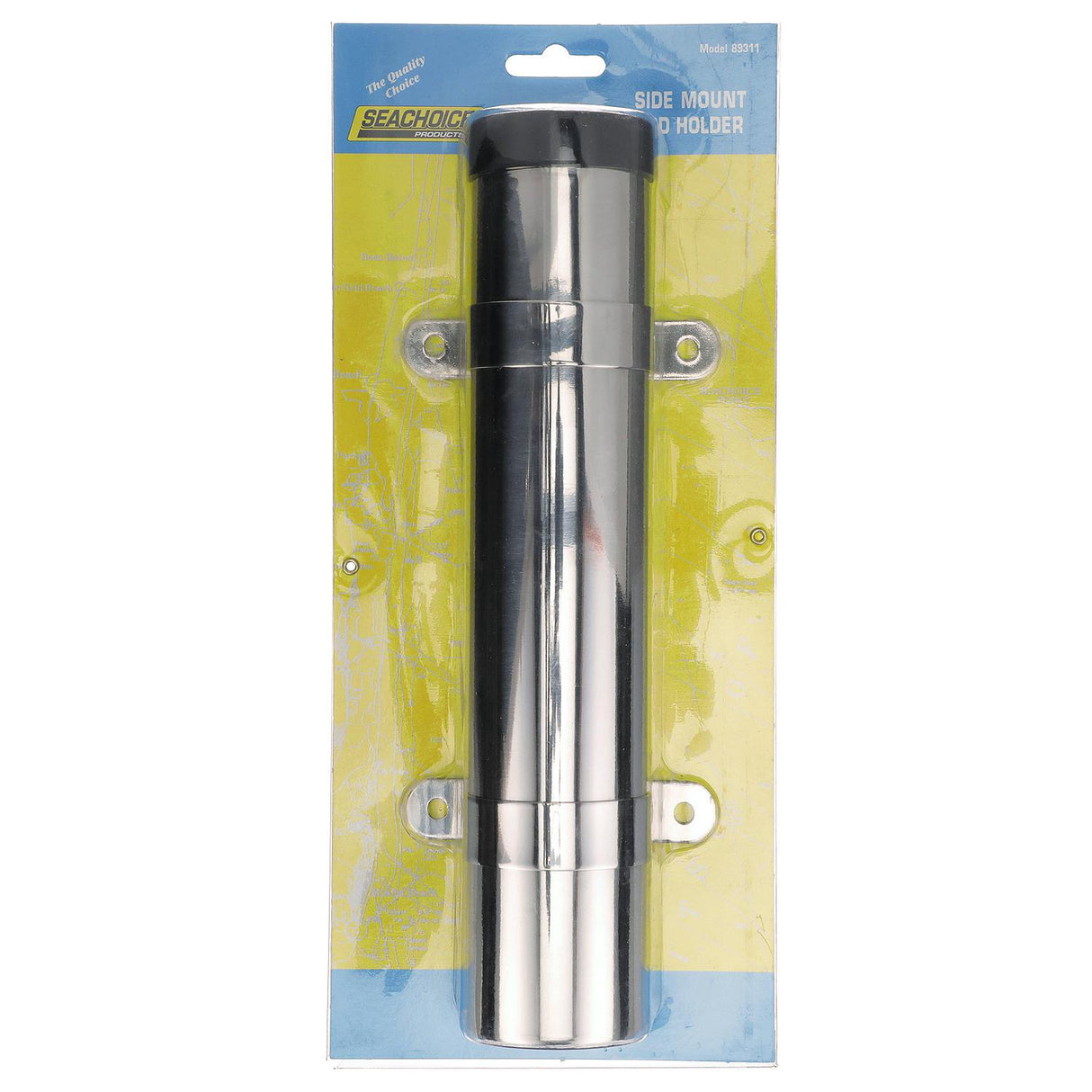 Seachoice Side Mount Rod Holder, Stainless Steel, 1-5/8 in. ID - 89311