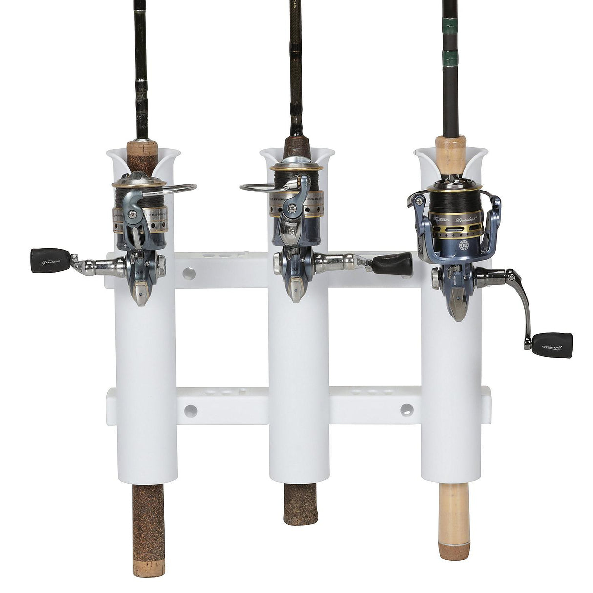 Seachoice Fishing 3-Rod Storage Rack, Holds 3 Fishing Rods With Slots for Knives and Pliers, White - 89411 - official Seachoice product image 4