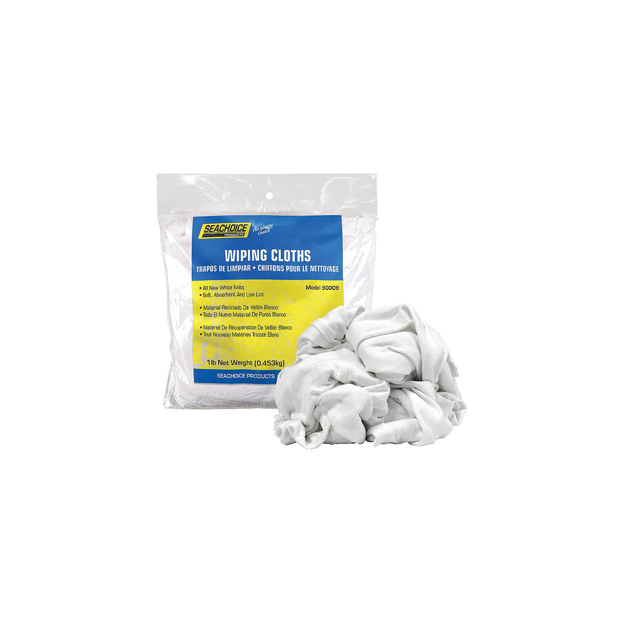 Seachoice New White Knit Wiping Cloths, Low-Lint, 1 Lb. Box - 6403-01-12-SC - official Seachoice product image 5