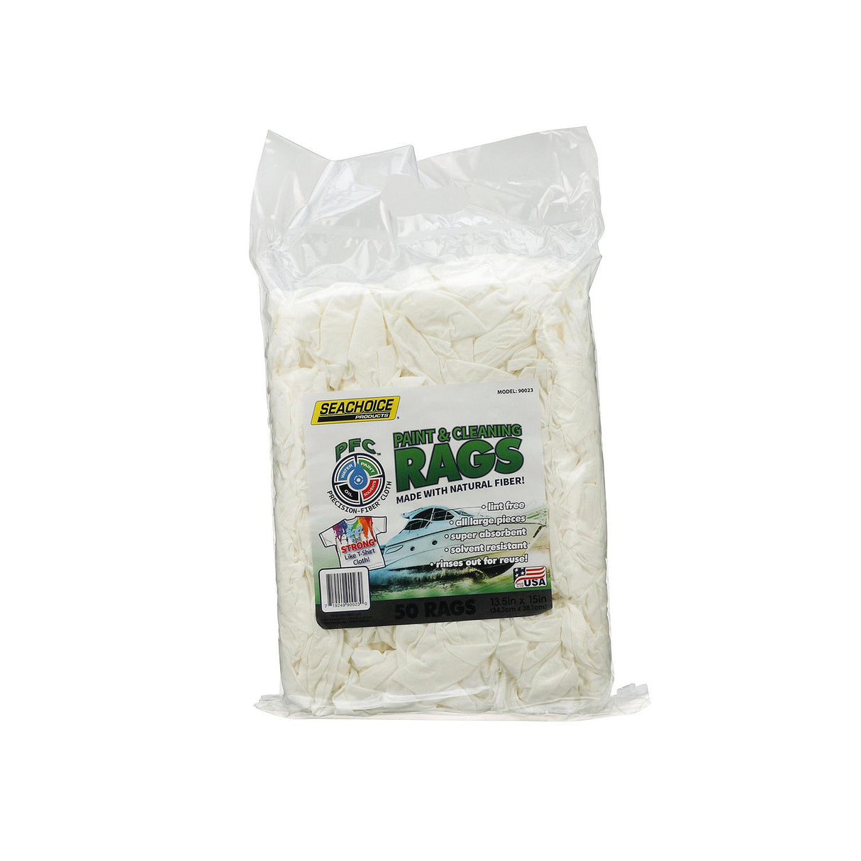 Seachoice Lint-Free Paint and Cleaning Rags, 13-1/2 In. X 15 In., Bag of 50 - PFC-90023-50SC - official Seachoice product image 4