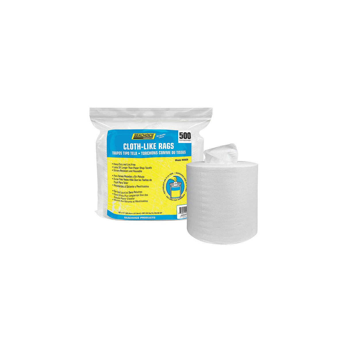 Seachoice 90029 Cloth-Like Rags, 500-ct. Box - NW-90029-500SC