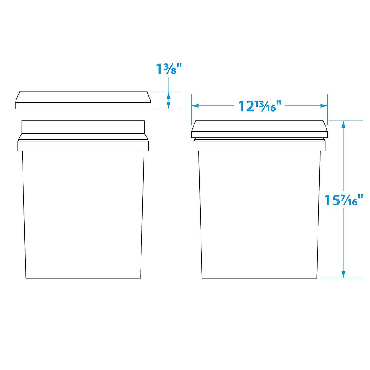 Seachoice 5-Gallon Plastic Bucket w/ Metal Handle, Yellow - 90120 - official Seachoice product image 5