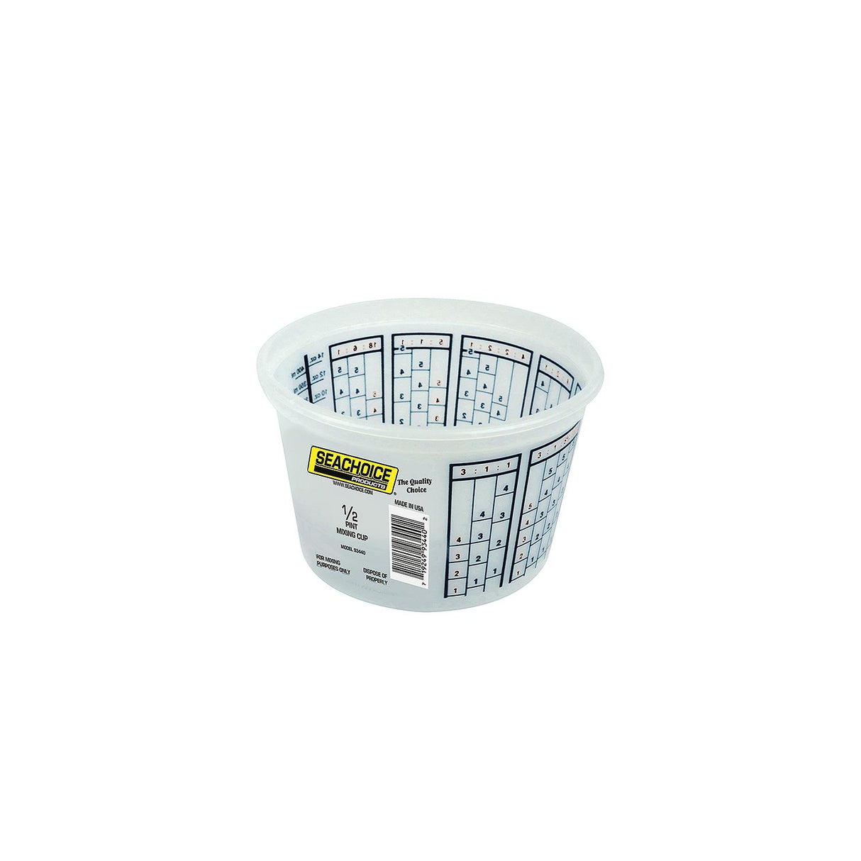 Seachoice 93440 Paint Mix Container, 1/2 Pint - 93440
