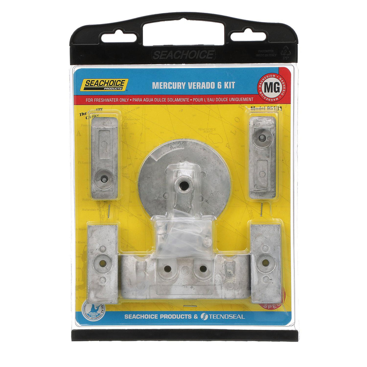 Seachoice 95131 Anode Kit, Mercury Verado 6-Cylinder, Magnesium, Fresh Water Use, Cadmium-Free, Environmentally Friendly - 50-95131 - official Seachoice product image 3