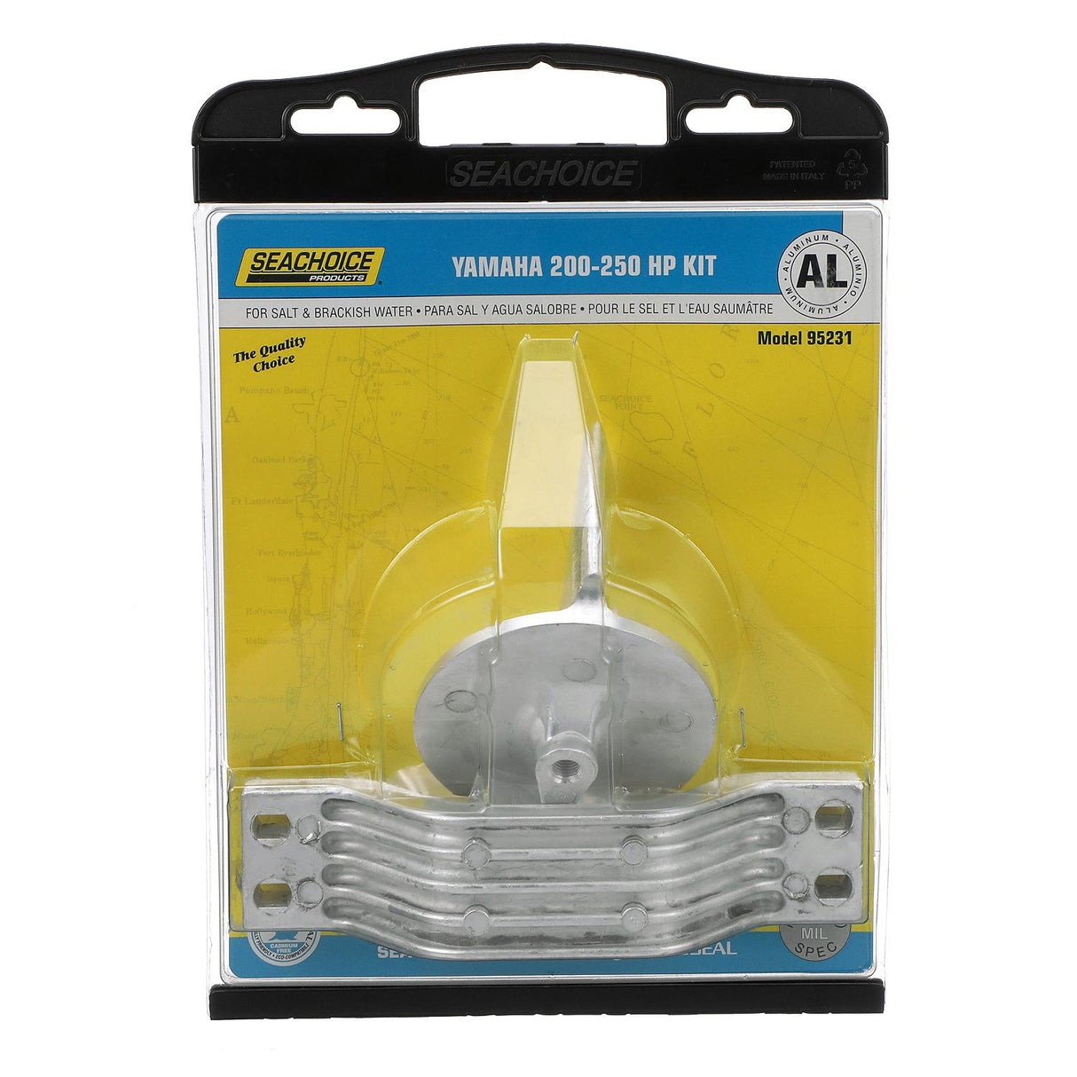 Seachoice Anode Kit, Yamaha 200-250hp, Aluminum, Cadmium-Free, Environmentally Friendly - 50-95231