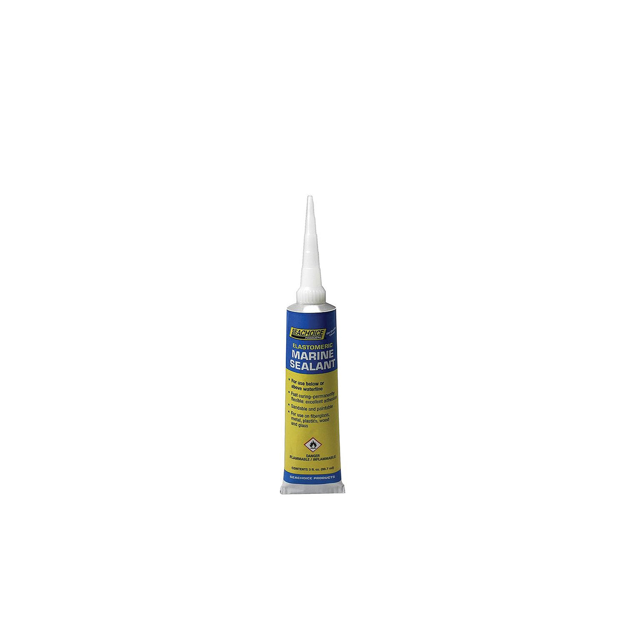 Seachoice 96881 Elastomeric White Marine Sealant, 3 oz. - 50-96881