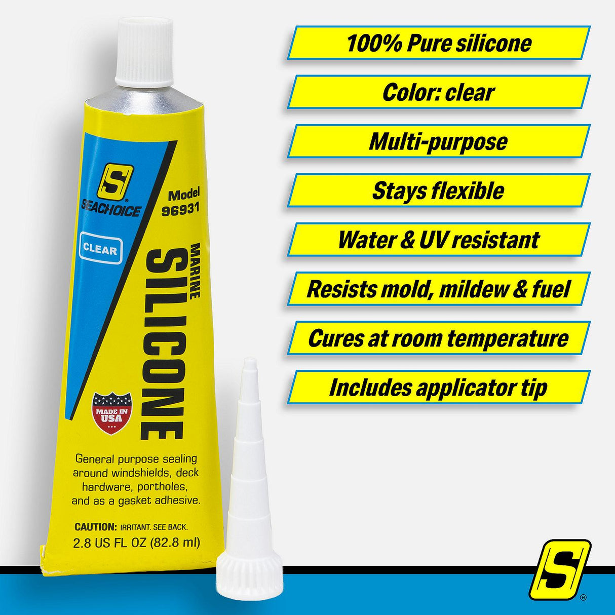 Seachoice 96931 Silicone Sealant Clear 2.8oz. - 96931 - official Seachoice product image 5