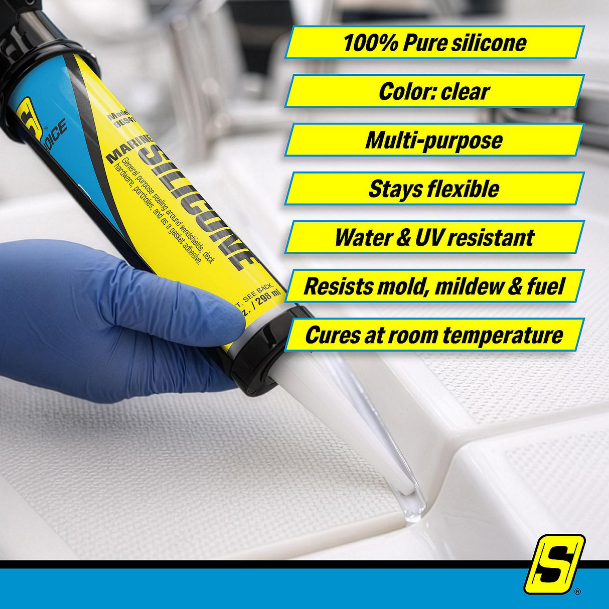 Seachoice 96941 Silicone Sealant Clear 10.1oz. - 50-96941 - official Seachoice product image 5
