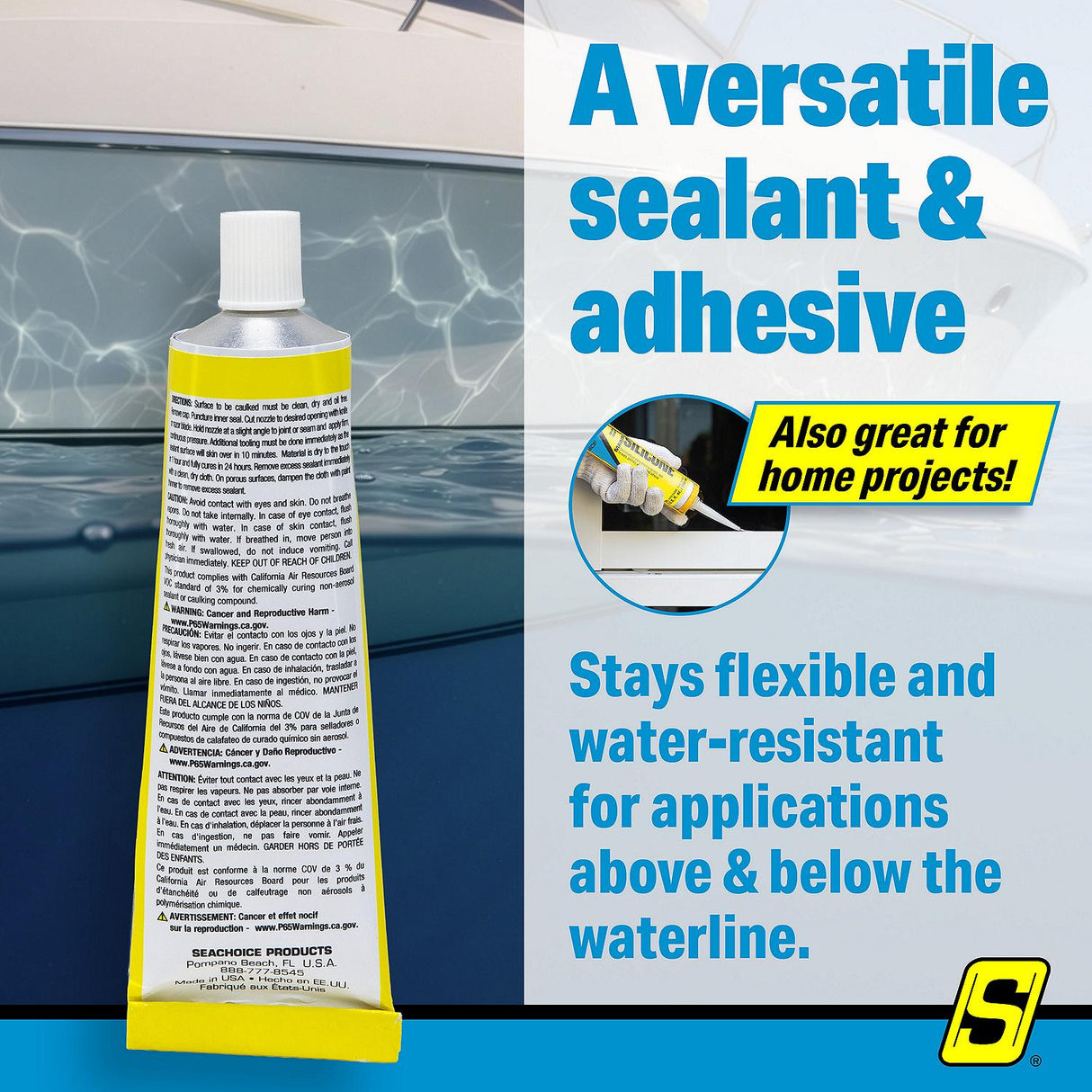 Seachoice 96961 Silicone High Performance White 2.8oz. - 96961 - official Seachoice product image 7