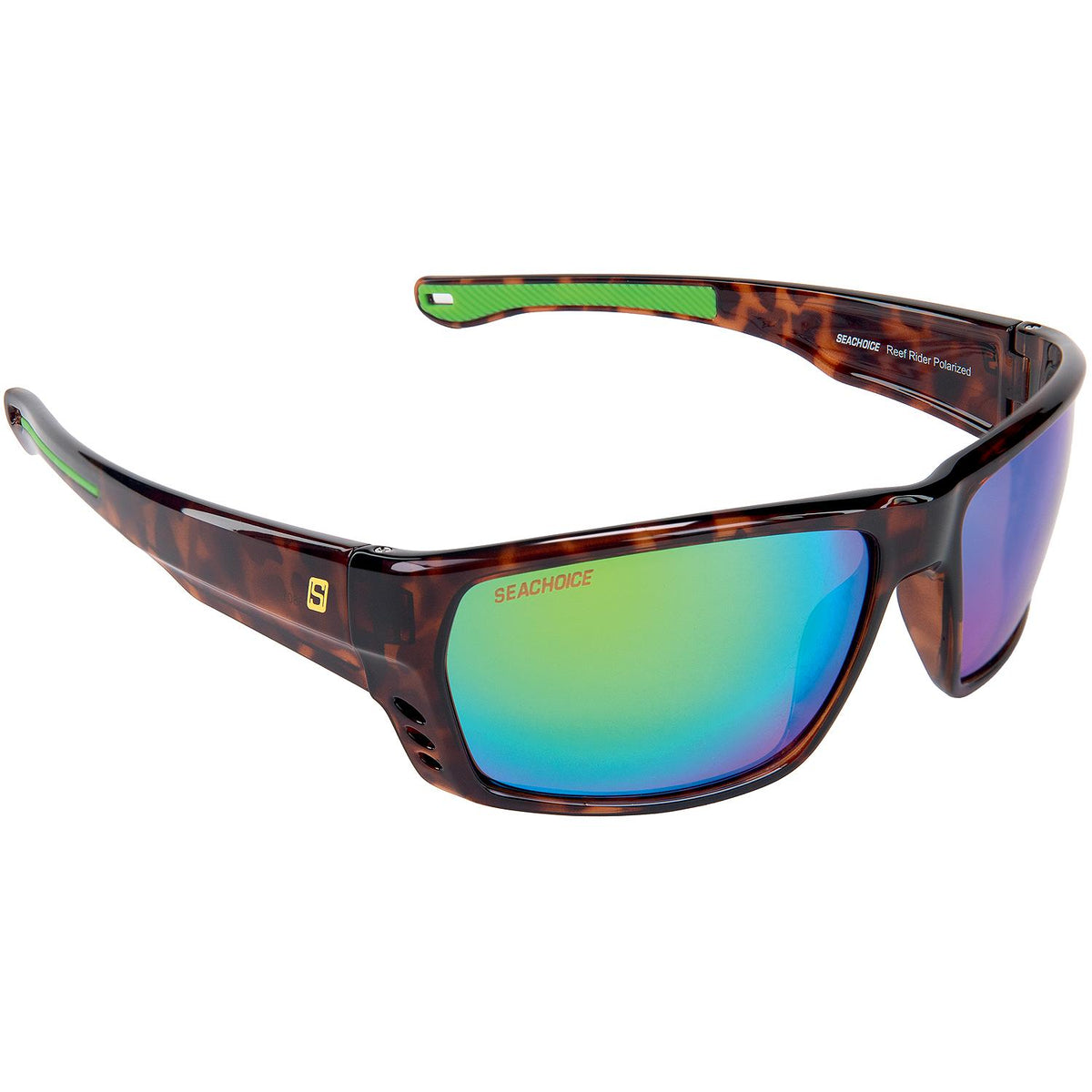 Seachoice 98801 "Reef Rider" Polarized Sunglasses, Frame: Tortoise , Lens: Green Mirror - YP120409000000 - image 1