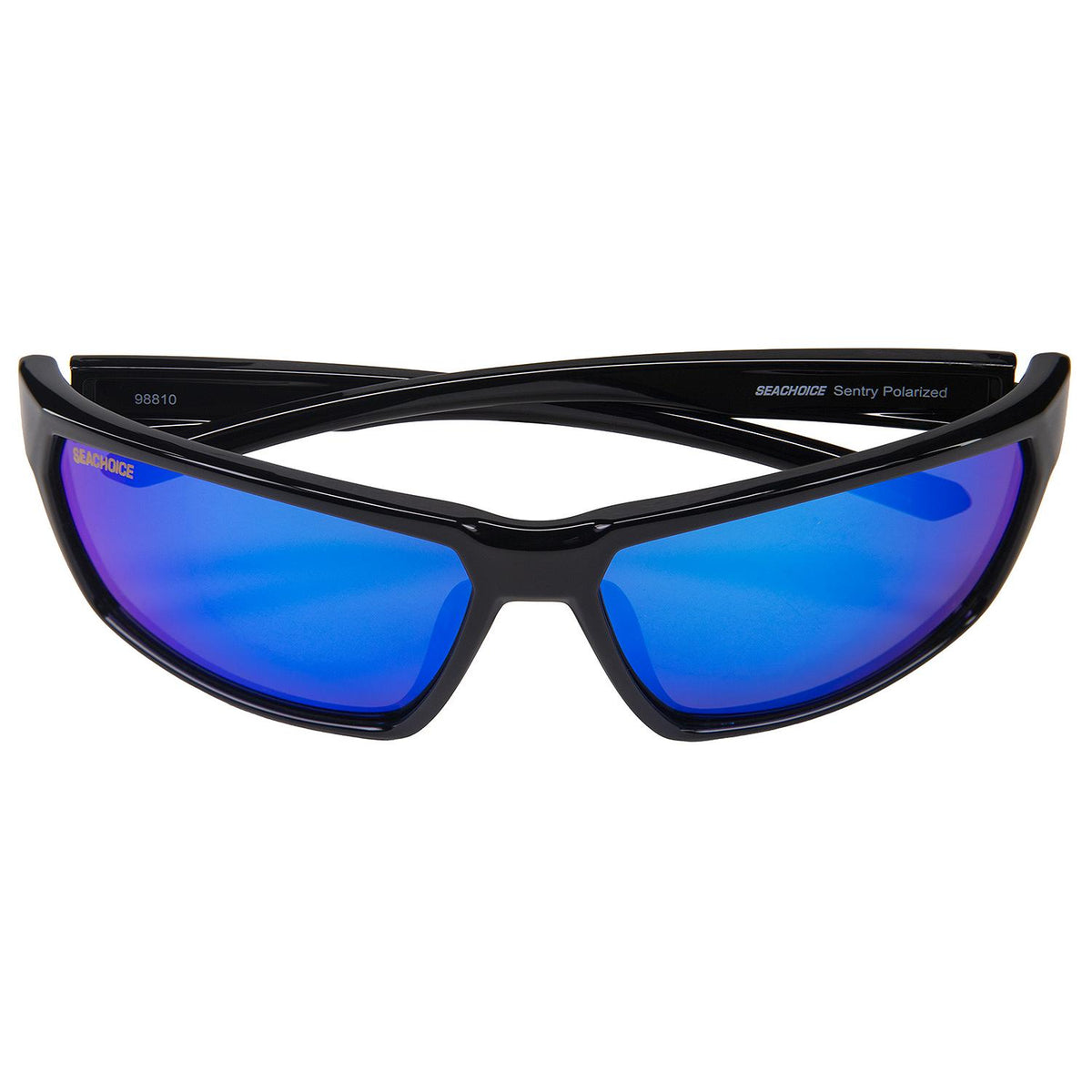 Seachoice 98810 "Sentry" Polarized Sunglasses, Frame: Shiny Black, Lens: Blue Mirror - YPA84038007000 - image 6