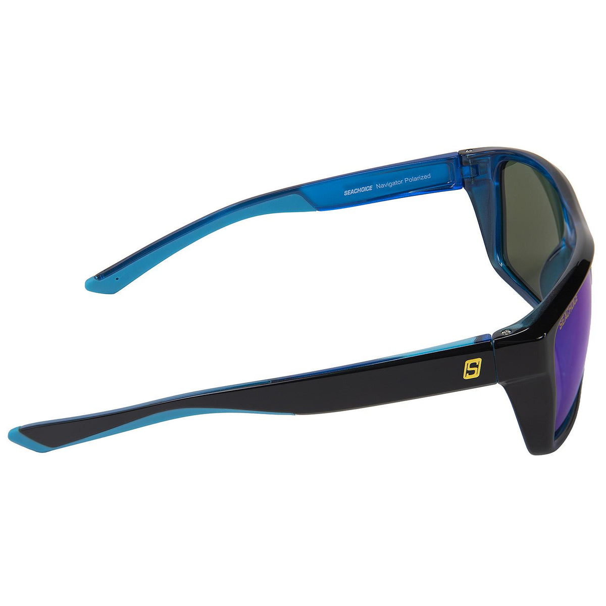 Seachoice 98813 "Navigator" Polarized Sunglasses, Frame: Shiny Black/Black Backspray, Lens: Blue Mirror - YP120212000000 - image 2