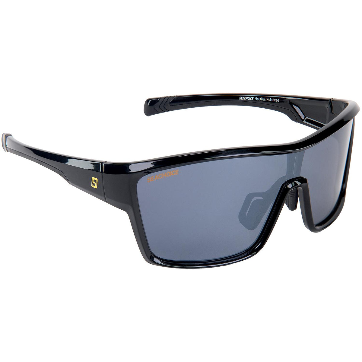 Seachoice 98819 "Nautilus" Polarized Sunglasses, Frame: Shiny Black, Lens: Full Silver Mirror - YP120732000000 - image 1