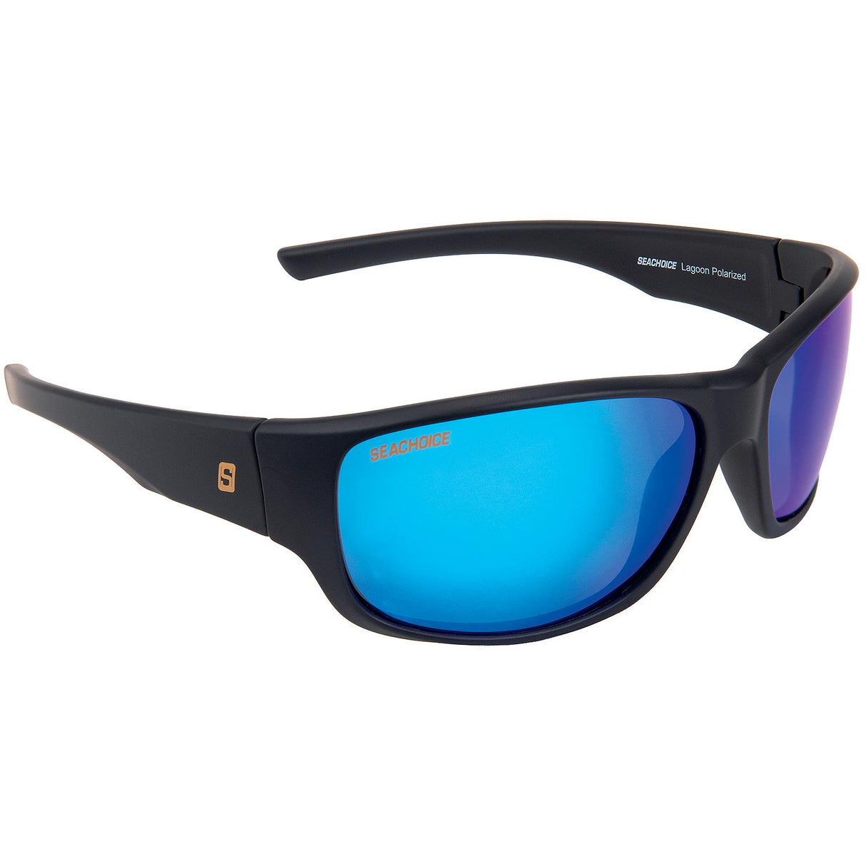 Seachoice 98825 "Lagoon" Polarized Sunglasses, Frame: Matte Black, Lens: Green Mirror - YPA81133005000 - image 1