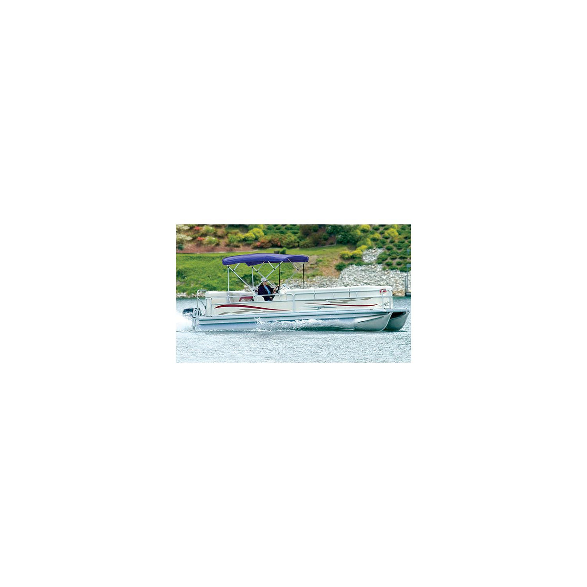 Carver Covers Carver A8SQ4893UB04 48 High 4 Bow Square Tube Pontoon UPS-able Bimini Top Kit,; 96"-102", Pacific Blue - A8SQ4893UB04 - official Carver by Covercraft product image 3