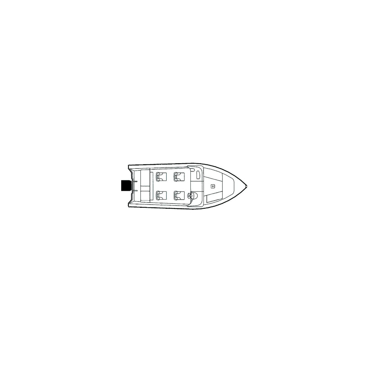 Carver Covers Carver 79003 Flex-Fit PRO⢠Poly-Flex II Fish & Ski Boats I/0 or O/B, Slate Gray - 79003 - official Carver by Covercraft product image 4