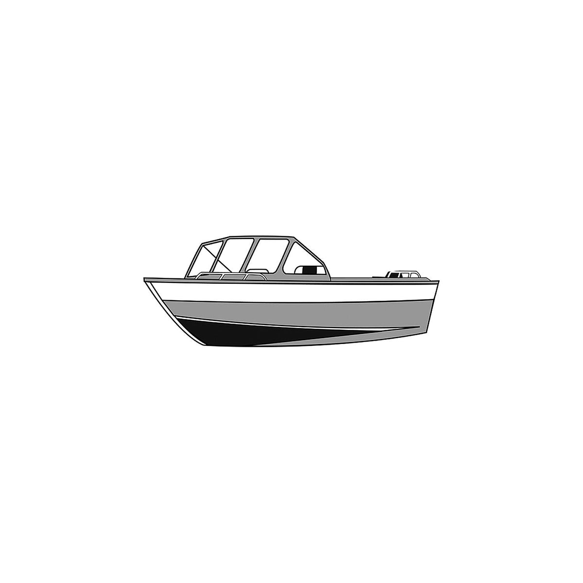 Carver Covers Carver 79118S11 Aluminum Fishing With High Windshield - Mounted Forward, 18'6 I/O, Poly-Flex II Slate Gray - 79118S11 - official Carver by Covercraft product image 3