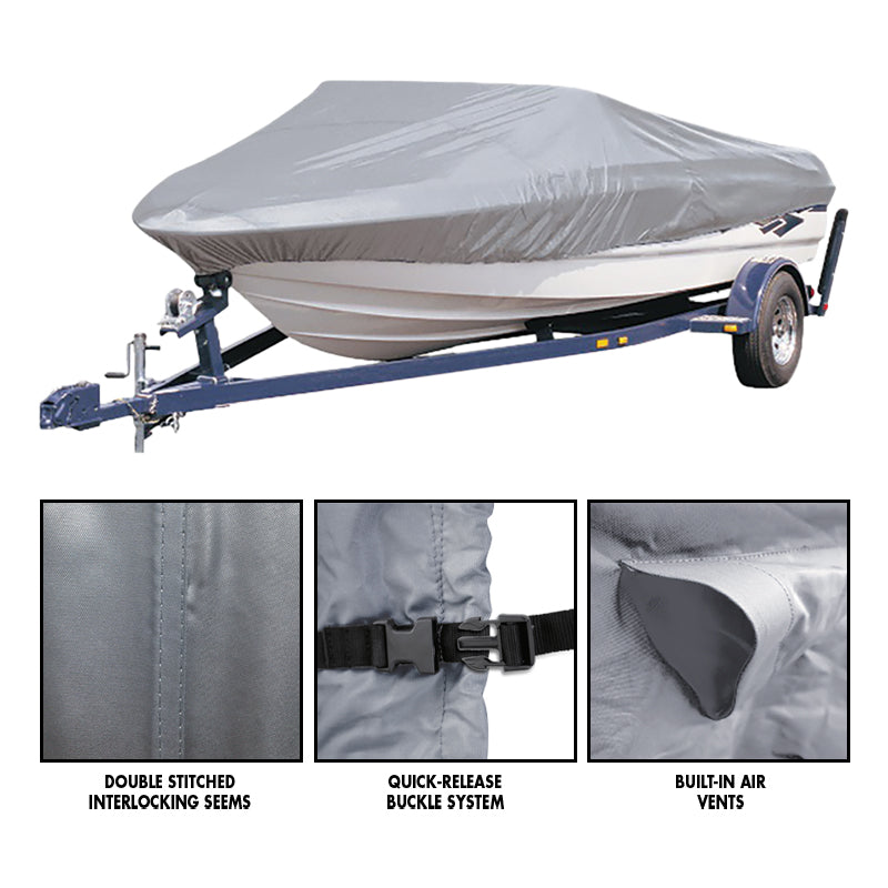 Seasense Boat Cover for V-Hull Runabouts (Outboards & I/O) (Boat Length: 20' to 22', Beam Width: Up to 100") - 50011117 - image 1