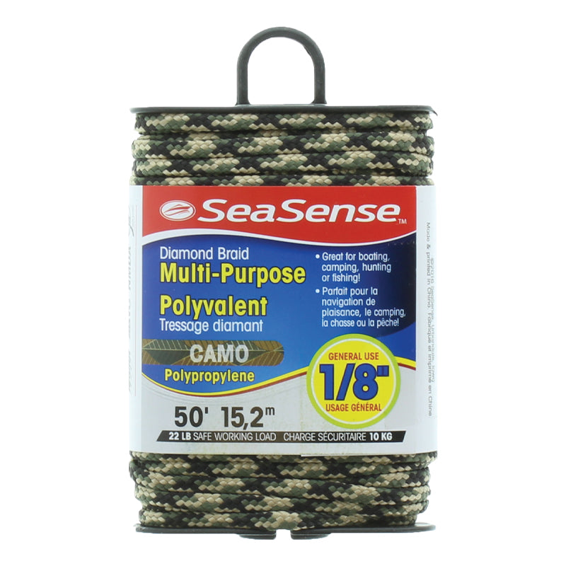 Seasense Diamond Braid Multi-Filament Polypropylene (MFP) Rope (Camouflage, Diameter 1/8", Length 50') - 50012897 - image 2