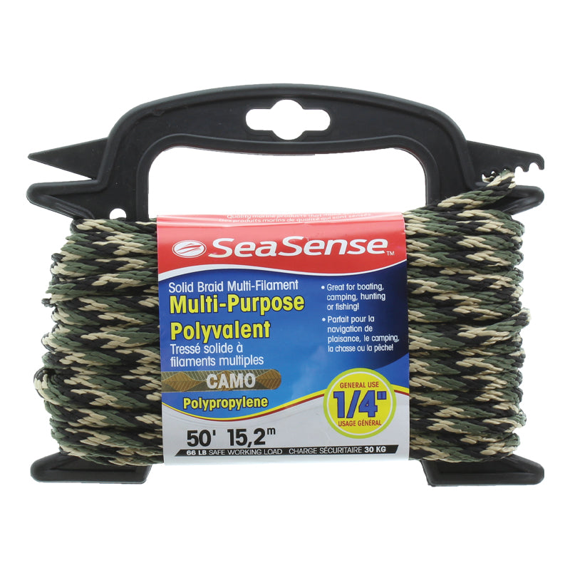 Seasense Diamond Braid Multi-Filament Polypropylene (MFP) Rope (Camouflage, Diameter 1/4", Length 50') - 50012899 - image 3